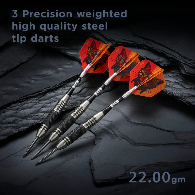 Viper The Freak Darts Steel Tip Darts Knurled and Grooved Barrel 22 Grams - Image 2