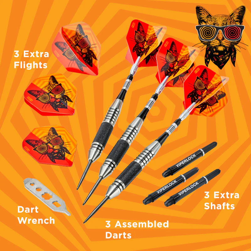 Viper The Freak Darts Steel Tip Darts Knurled and Grooved Barrel 22 Grams - Image 4