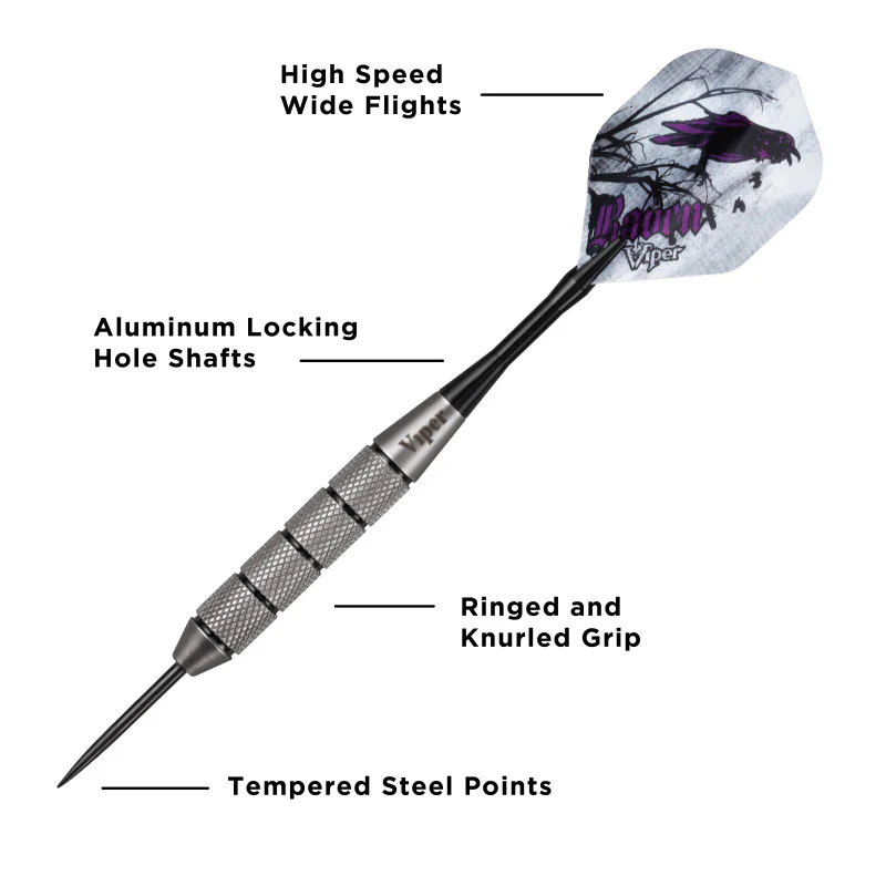 Viper Underground Raven Darts Steel Tip Darts 25 Grams - Image 5
