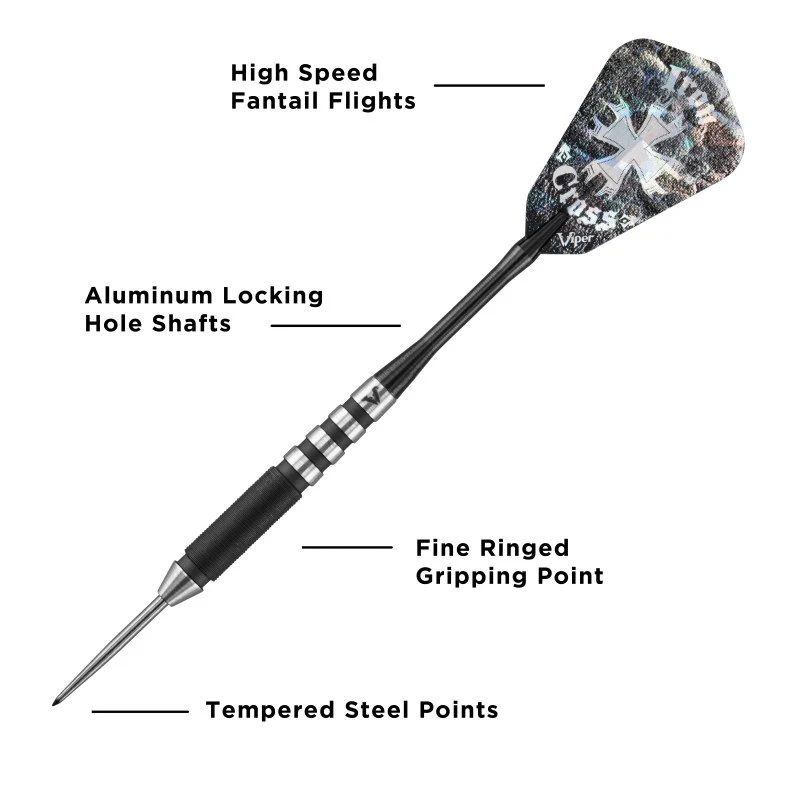 Viper Desperado 80% Tungsten Steel Tip Darts Iron Cross 24 Grams - Image 3