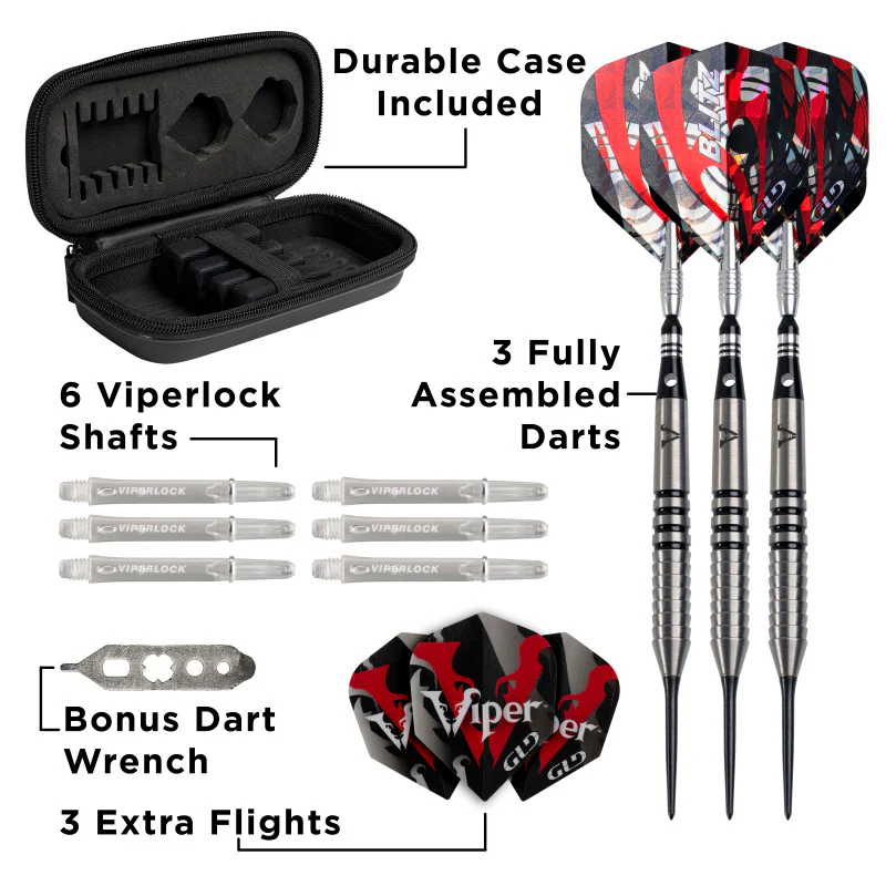 Viper Blitz Darts 95% Tungsten Steel Tip Darts 26 Grams - Image 4