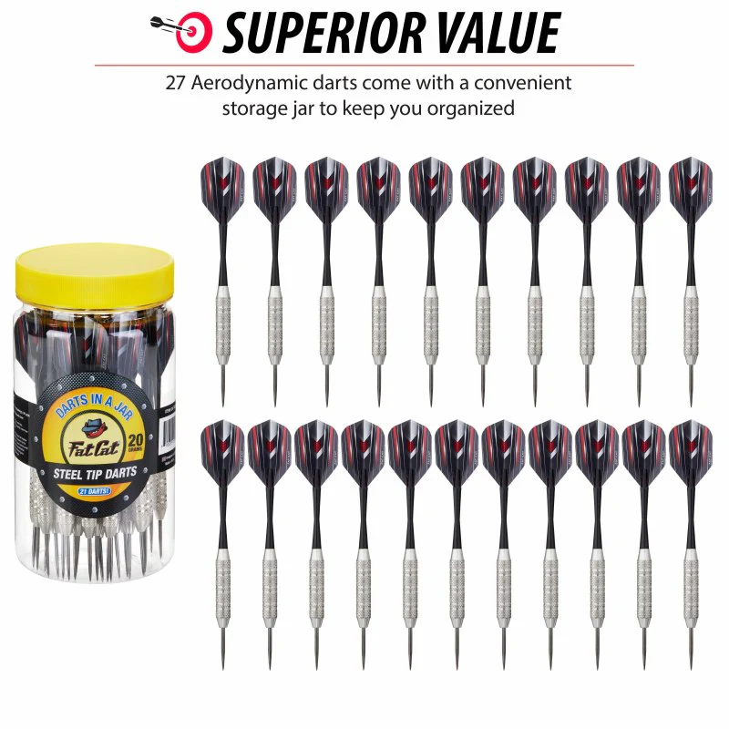 Fat Cat Darts in a Jar Steel Tip 20 Grams 27 Count - Image 4