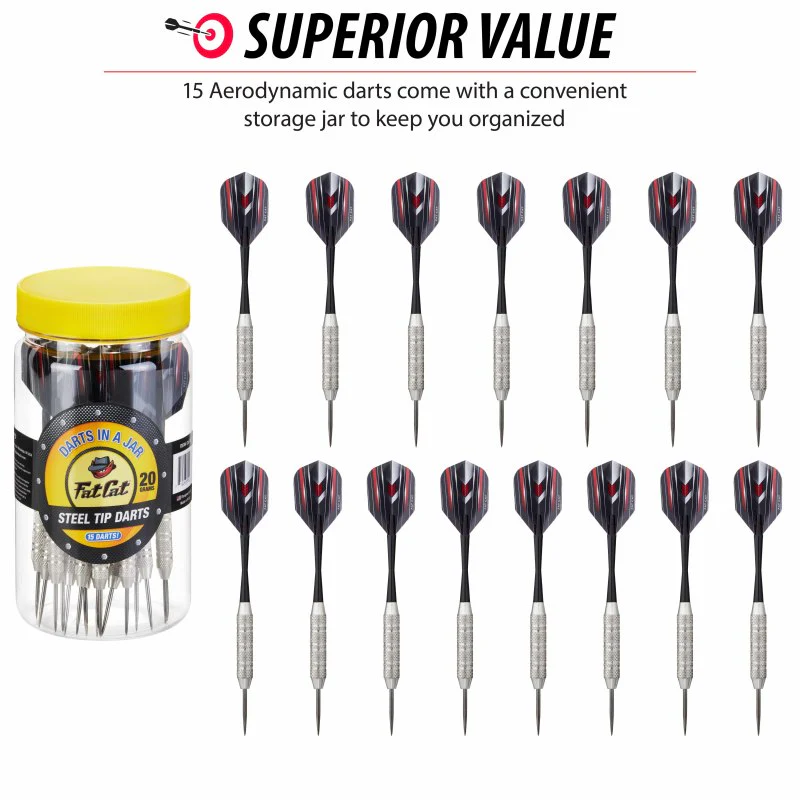 Fat Cat Darts in a Jar Steel Tip 20 Grams 15 Count - Image 4