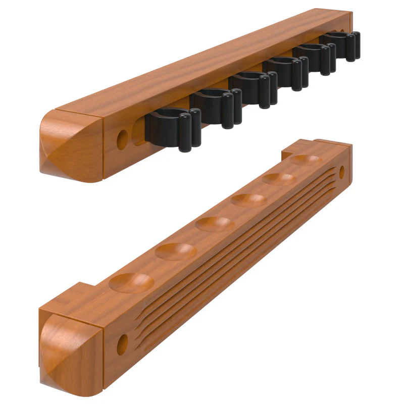 Fat Cat Oak 6 Cue 2-Piece Wall Cue Rack - Image 2