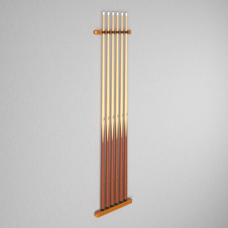 Fat Cat Oak 6 Cue 2-Piece Wall Cue Rack - Image 7