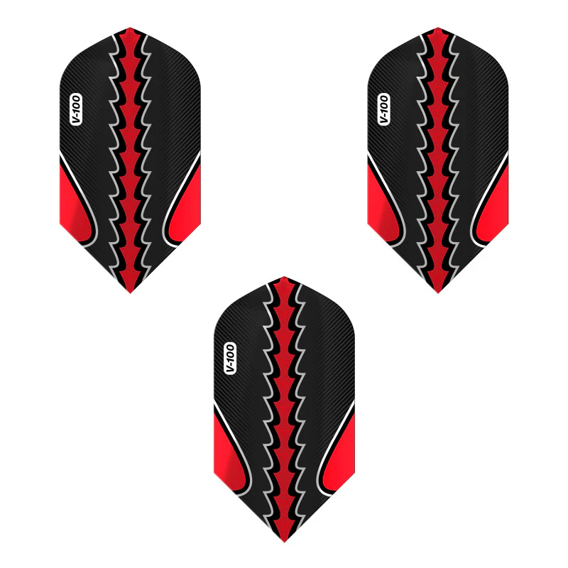 Viper Black Flux Dart Flights Slim Red - Image 3