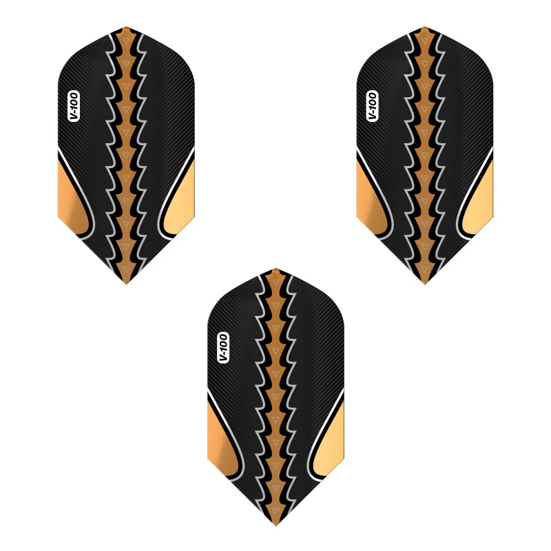 Viper Black Flux Dart Flights Slim Gold - Image 3