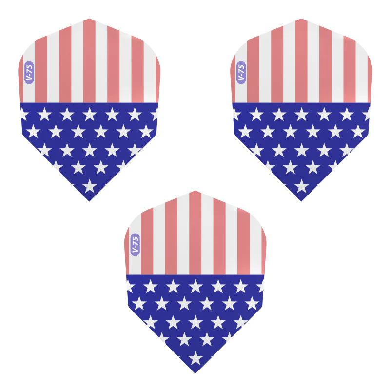 V-75 Dart Flights Standard American Flag Translucent Classic - Image 2
