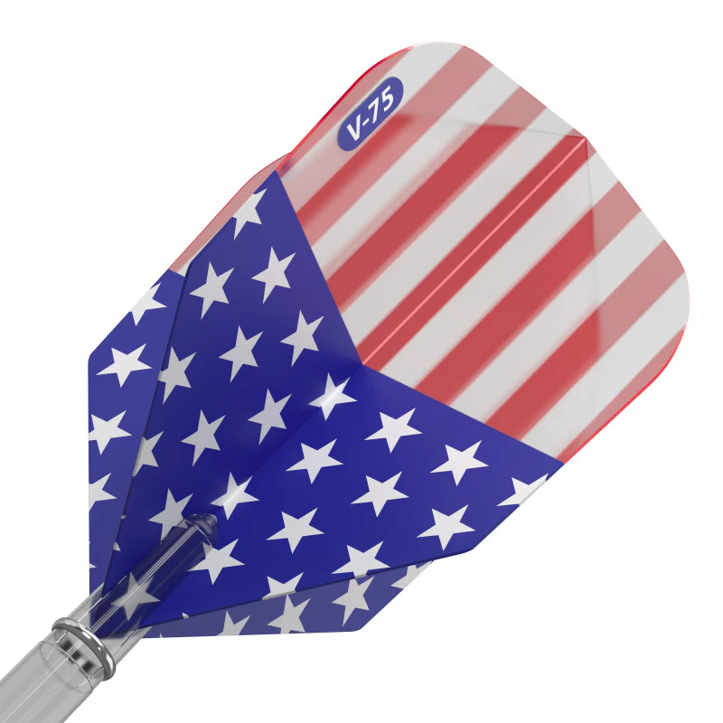 V-75 Dart Flights Standard American Flag Translucent Classic - Image 3