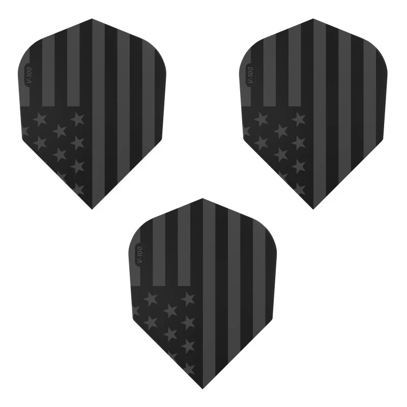 V-75 Dart Flights Standard American Flag Black Traditional - Image 2