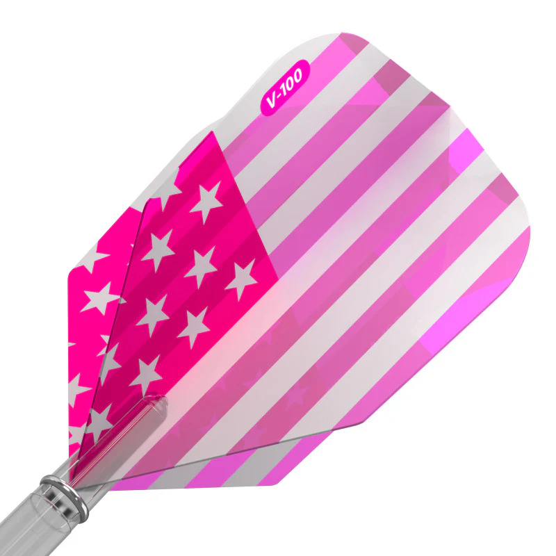 V-100 Dart Flights Standard American Flag Pink Metallic Traditional - Image 3