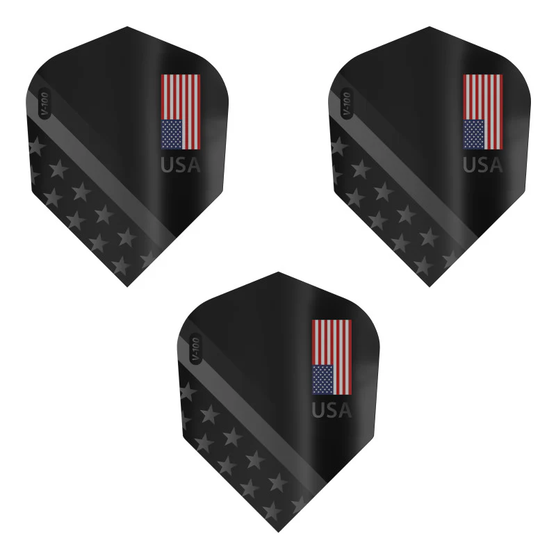 V-100 Dart Flights Standard American Flag Monochrome USA - Image 2