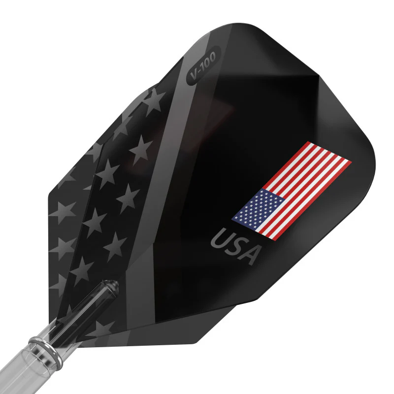 V-100 Dart Flights Standard American Flag Monochrome USA - Image 3