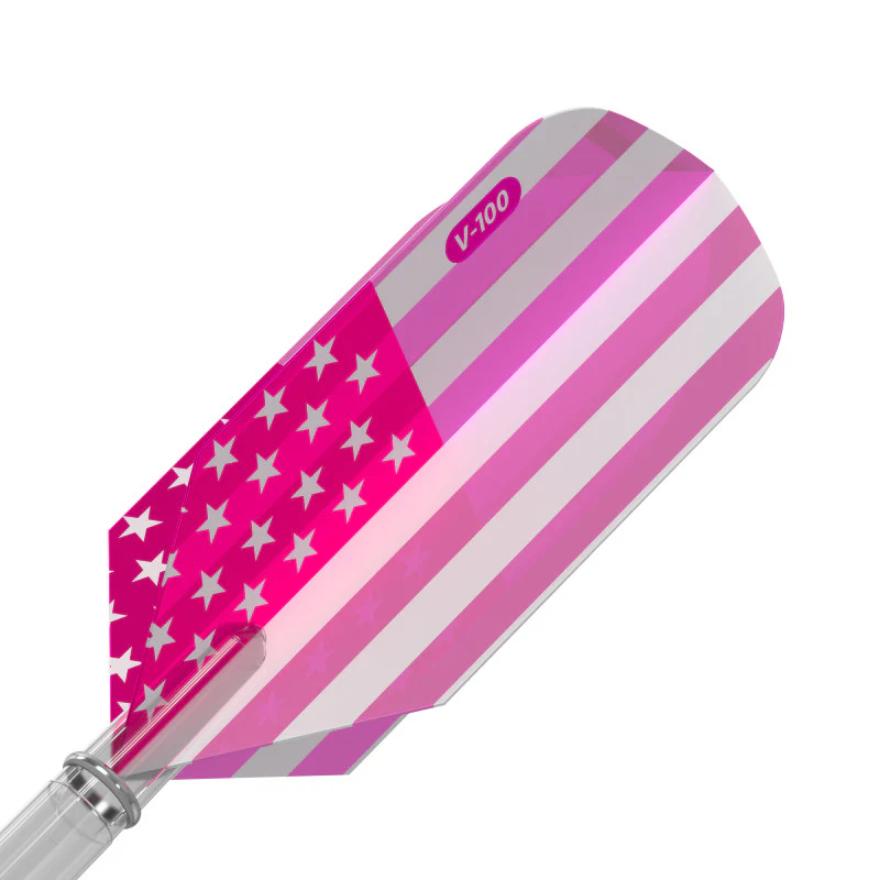 V-100 Dart Flights Slim American Flag Pink Metallic Traditional - Image 3