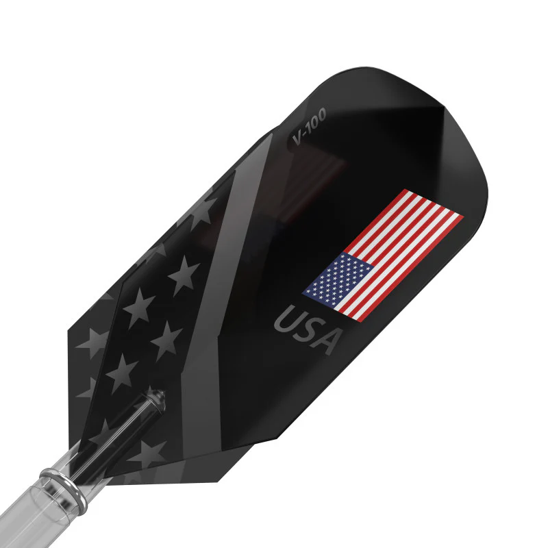 V-100 Dart Flights Slim American Flag Monochrome USA - Image 3