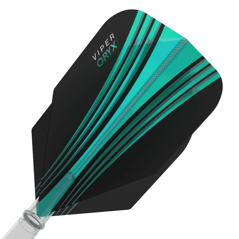 V-100 Flights Oryx Standard Teal/Black Dart Flights - Image 2