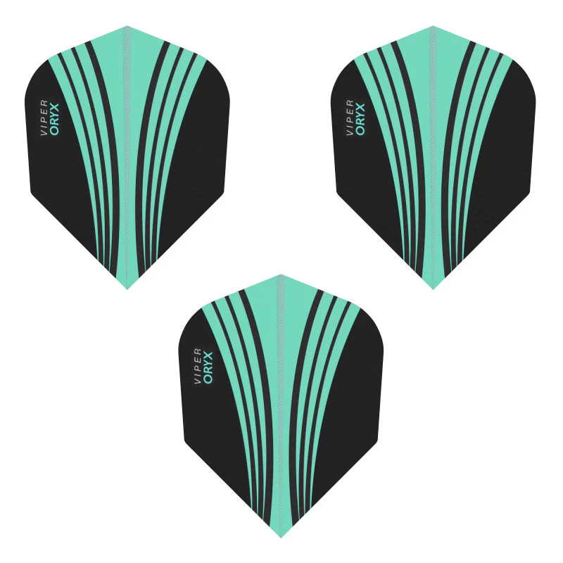 V-100 Flights Oryx Standard Teal/Black Dart Flights - Image 3