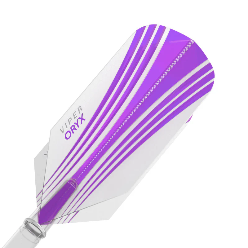 V-100 Flights Oryx Slim Purple/White Dart Flights - Image 2