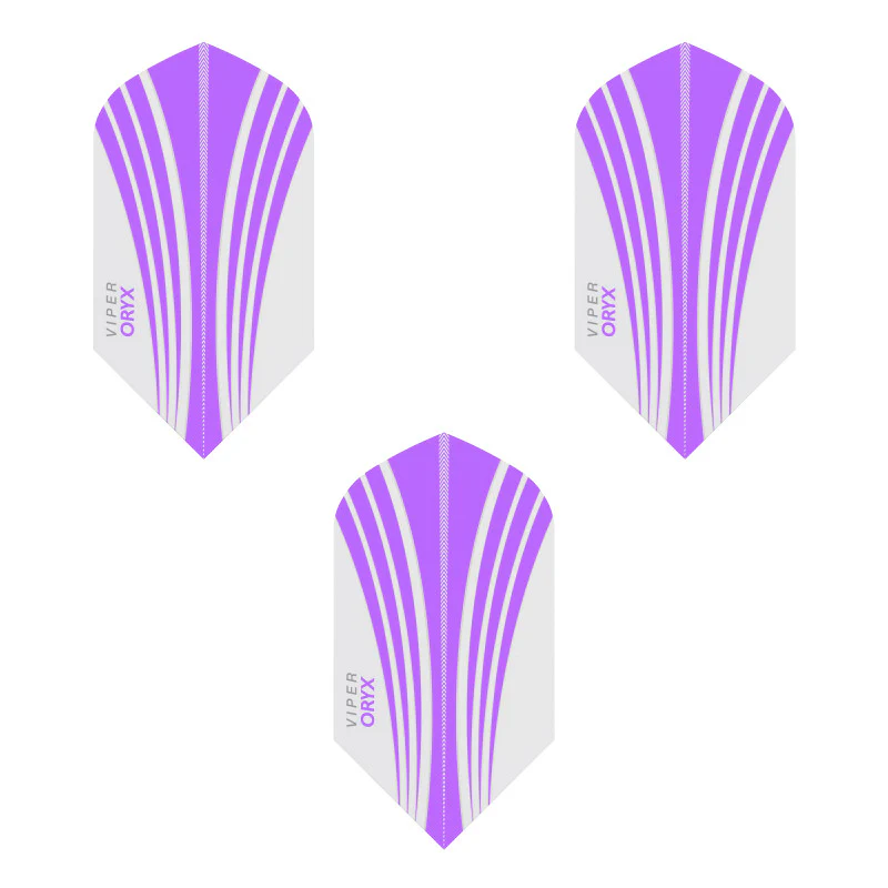 V-100 Flights Oryx Slim Purple/White Dart Flights - Image 3