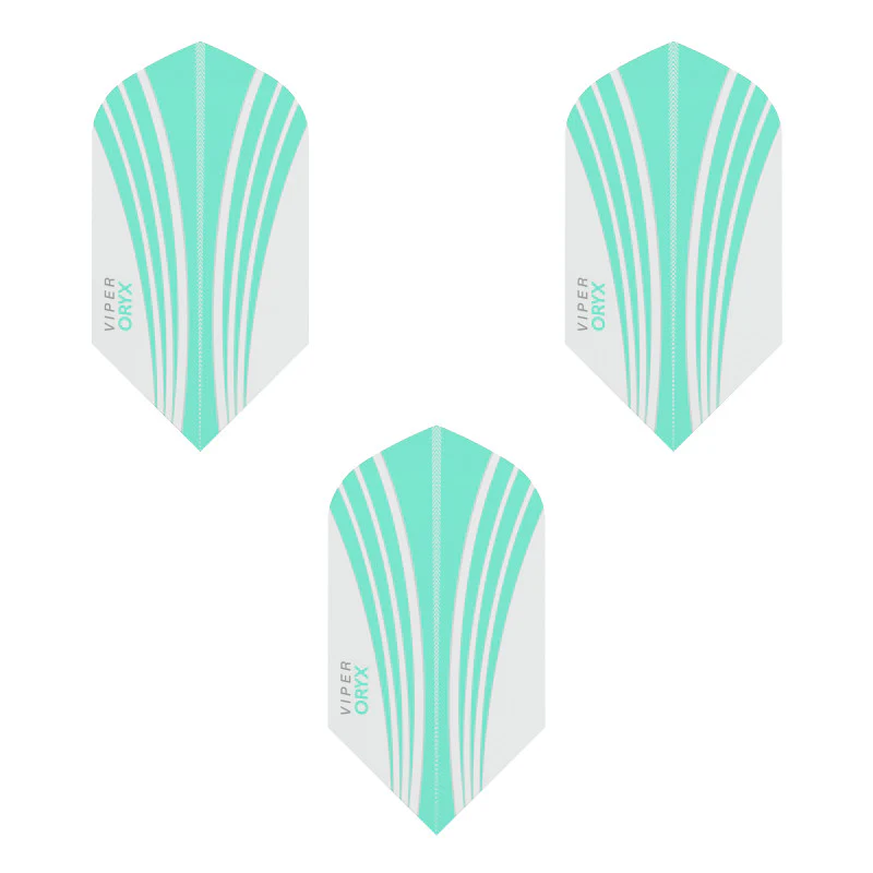V-100 Flights Oryx Slim Teal/White Dart Flights - Image 3