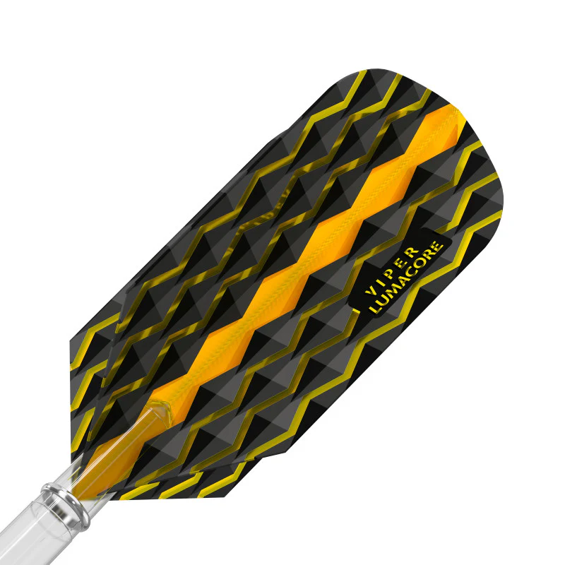 V-100 Flights Lumacore Slim Yellow/Black Dart Flights - Image 3