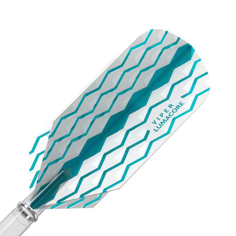V-100 Flights Lumacore Slim Teal/White Dart Flights - Image 3