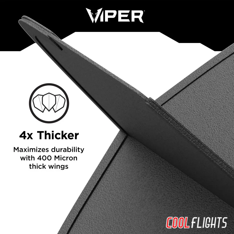Viper Cool Flights Molded Dart Flights Slim Black - Image 2