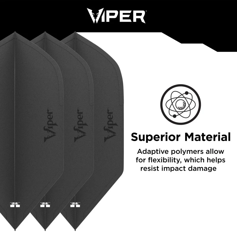Viper Cool Flights Molded Dart Flights Slim Black - Image 4