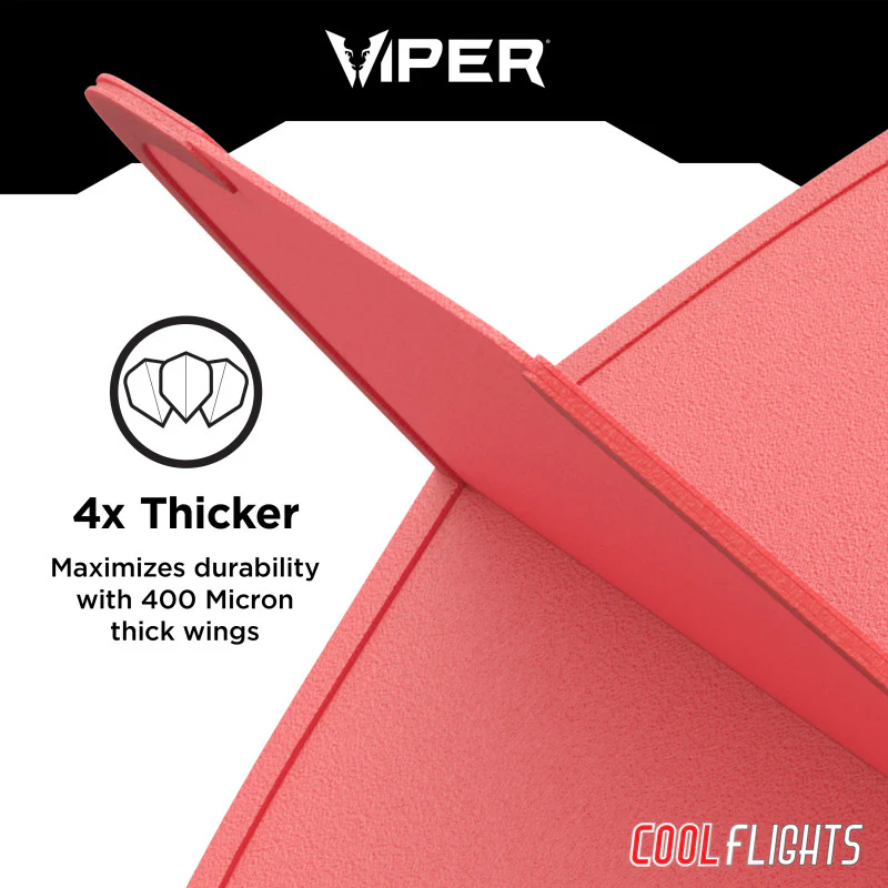Viper Cool Flights Molded Dart Flights Slim Red - Image 2