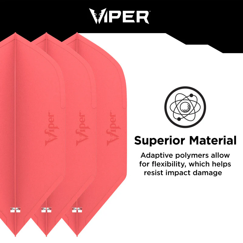 Viper Cool Flights Molded Dart Flights Slim Red - Image 4