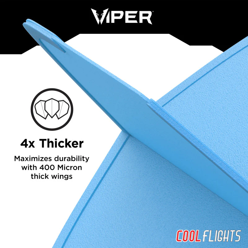 Viper Cool Flights Molded Dart Flights Slim Blue - Image 2