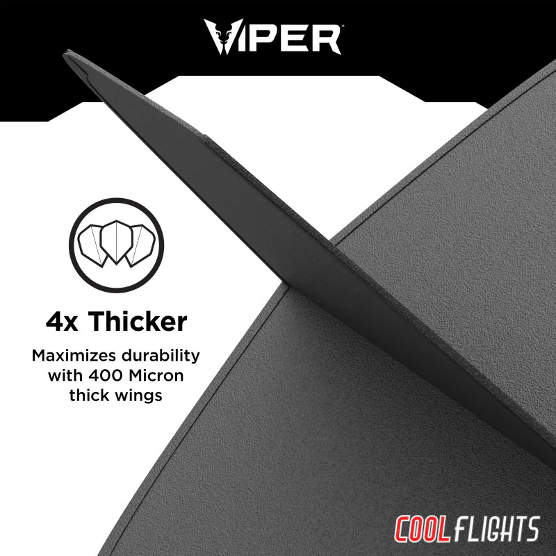 Viper Cool Flights Molded Dart Flights Standard Black - Image 2