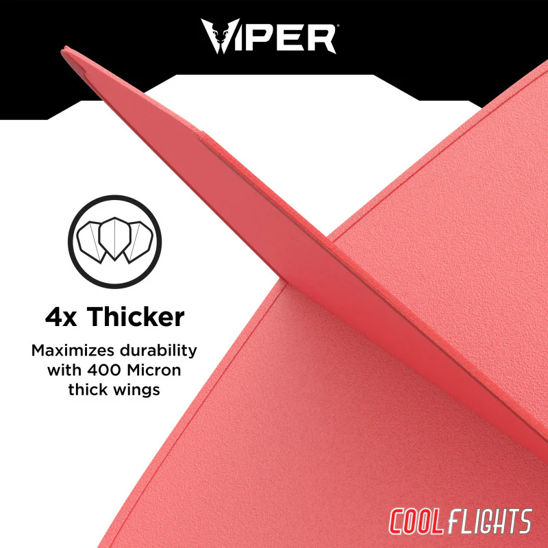 Viper Cool Flights Molded Dart Flights Standard Red - Image 2