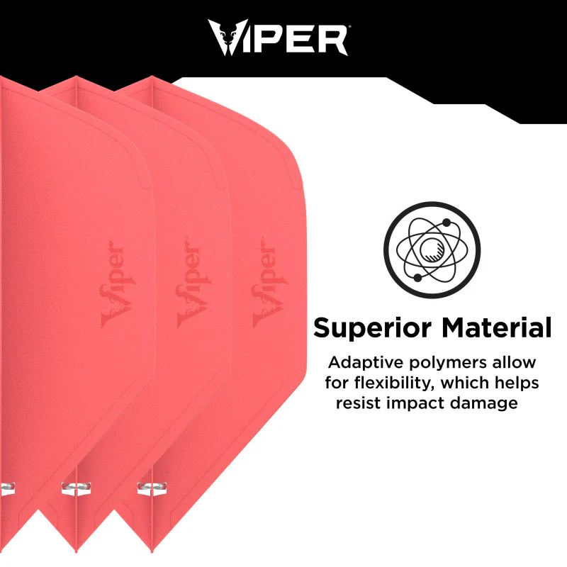 Viper Cool Flights Molded Dart Flights Standard Red - Image 4