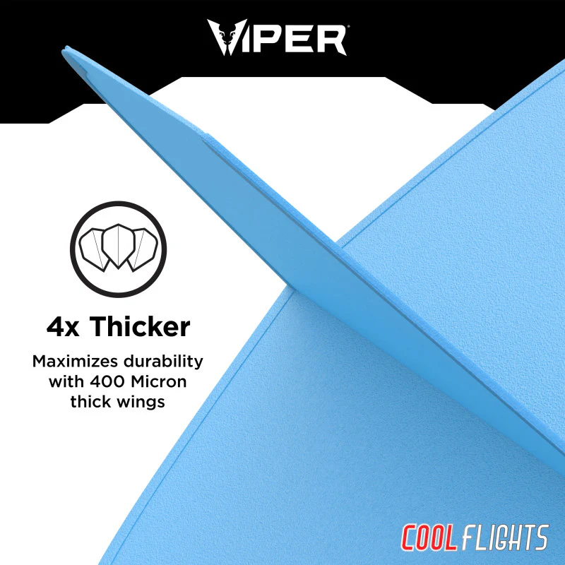 Viper Cool Flights Molded Dart Flights Standard Blue - Image 2