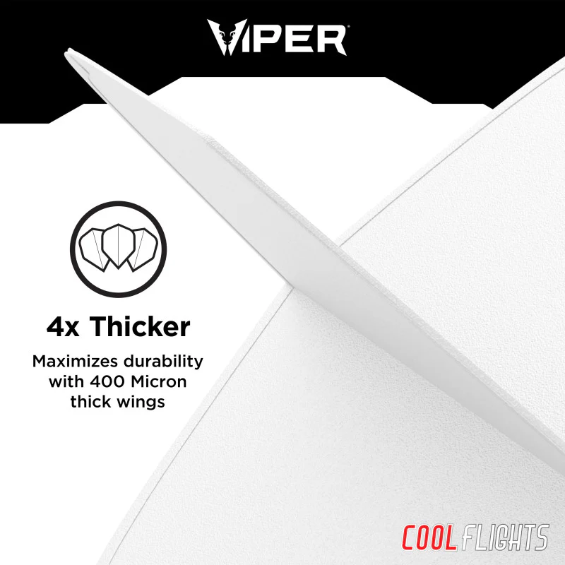 Viper Cool Flights Molded Dart Flights Standard White - Image 2