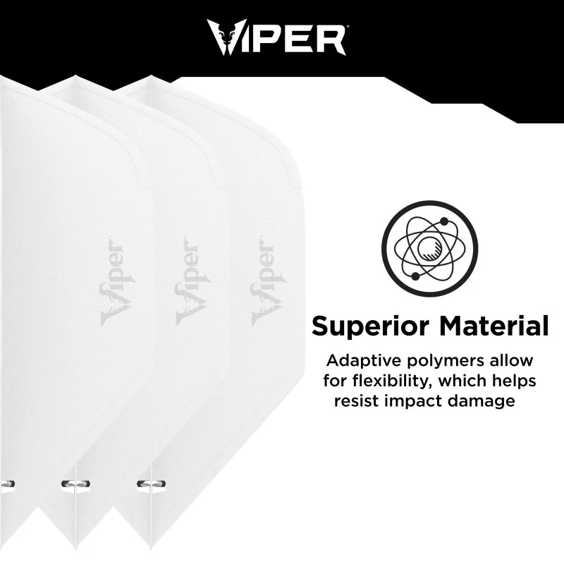 Viper Cool Flights Molded Dart Flights Standard White - Image 4