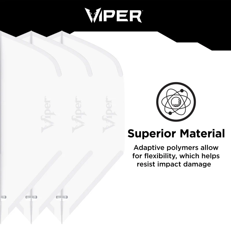 Viper Cool Flights Molded Dart Flights Standard Clear - Image 4