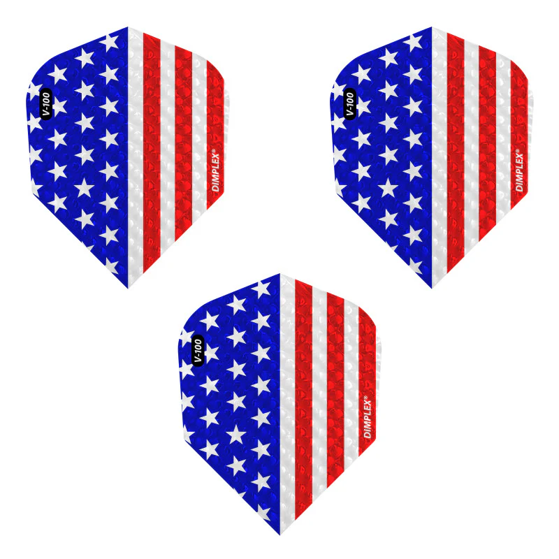 Viper Dimplex Dart Flights Standard American Flag Metallic Vertical - Image 2