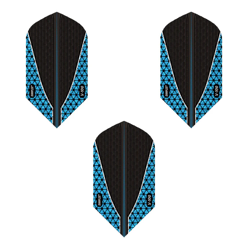 Viper Dimplex Dart Flights Slim Metallic Blue V-100 Series - Image 3