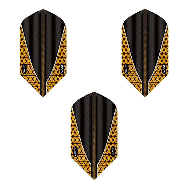 Viper Dimplex Dart Flights Slim Metallic Orange V-100 Series - Image 3