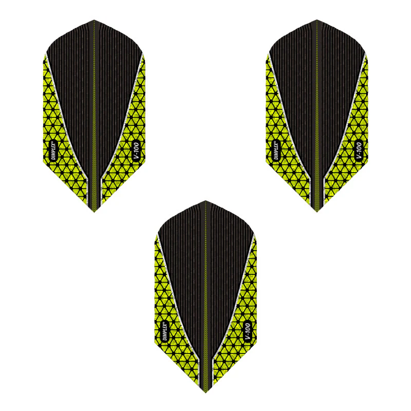 Viper Dimplex Dart Flights Slim Metallic Green V-100 Series - Image 3