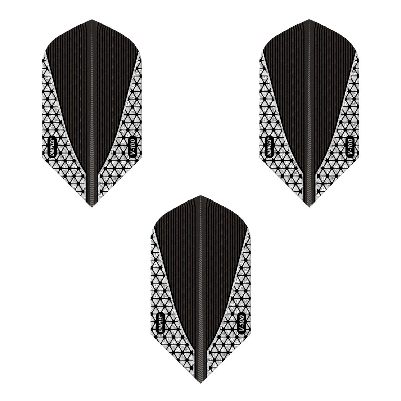 Viper Dimplex Dart Flights Slim Metallic Silver V-100 Series - Image 3