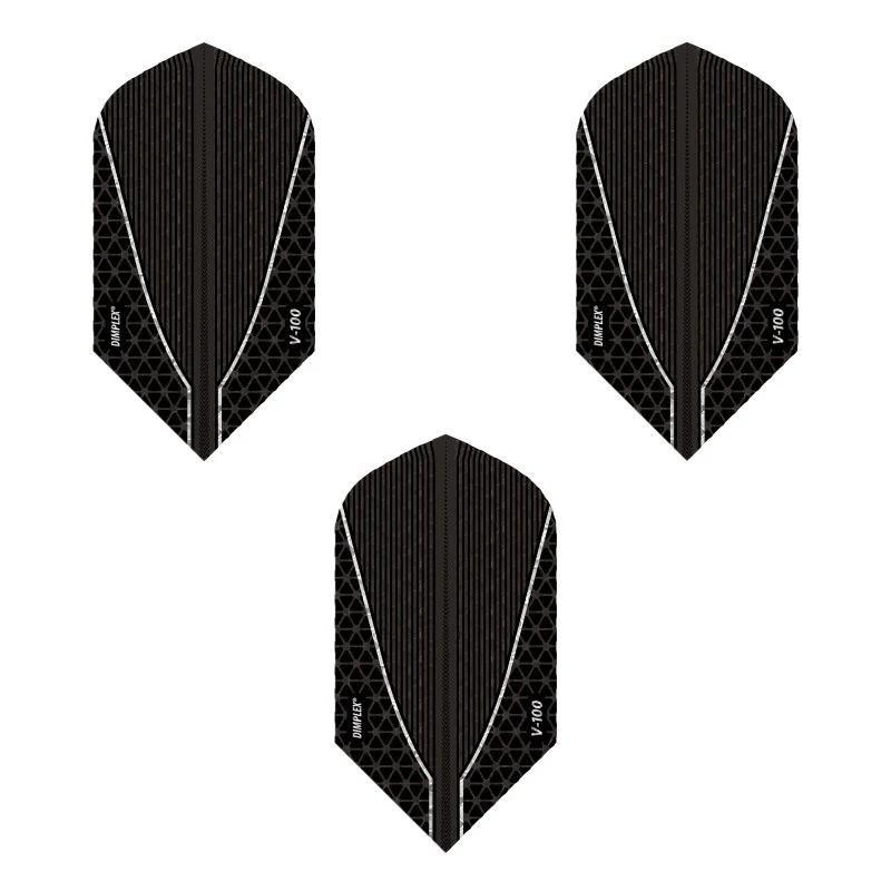 Viper Dimplex Dart Flights Slim Metallic Black V-100 Series - Image 3