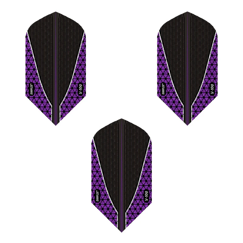 Viper Dimplex Dart Flights Slim Metallic Purple V-100 Series - Image 3