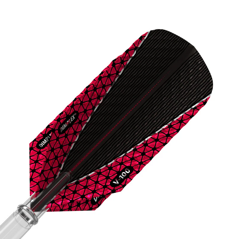 Viper Dimplex Dart Flights Slim Metallic Red V-100 Series - Image 2