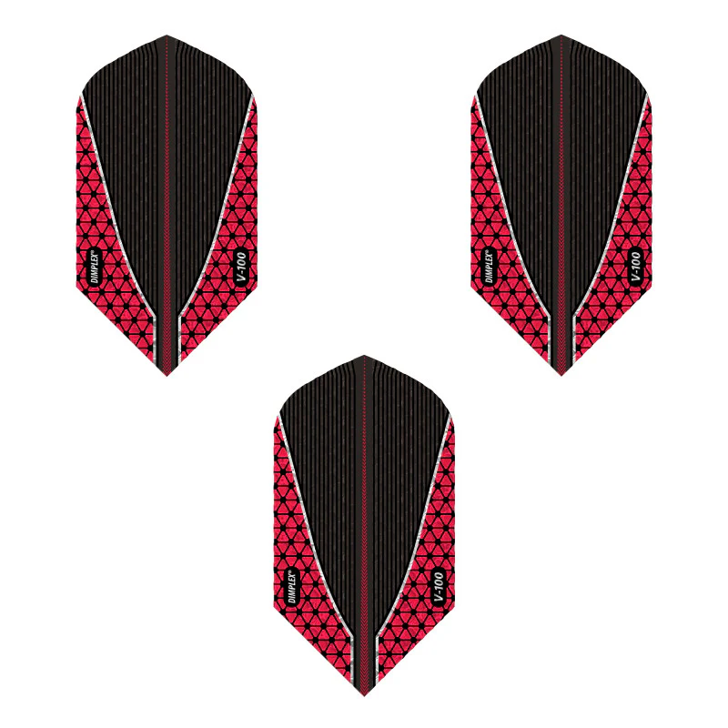 Viper Dimplex Dart Flights Slim Metallic Red V-100 Series - Image 3