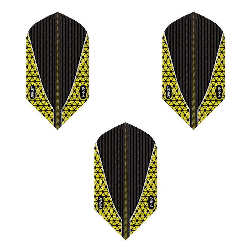 Viper Dimplex Dart Flights Slim Metallic Gold V-100 Series - Image 3