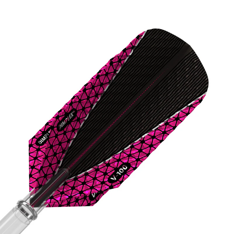 Viper Dimplex Dart Flights Slim Metallic Pink V-100 Series - Image 2
