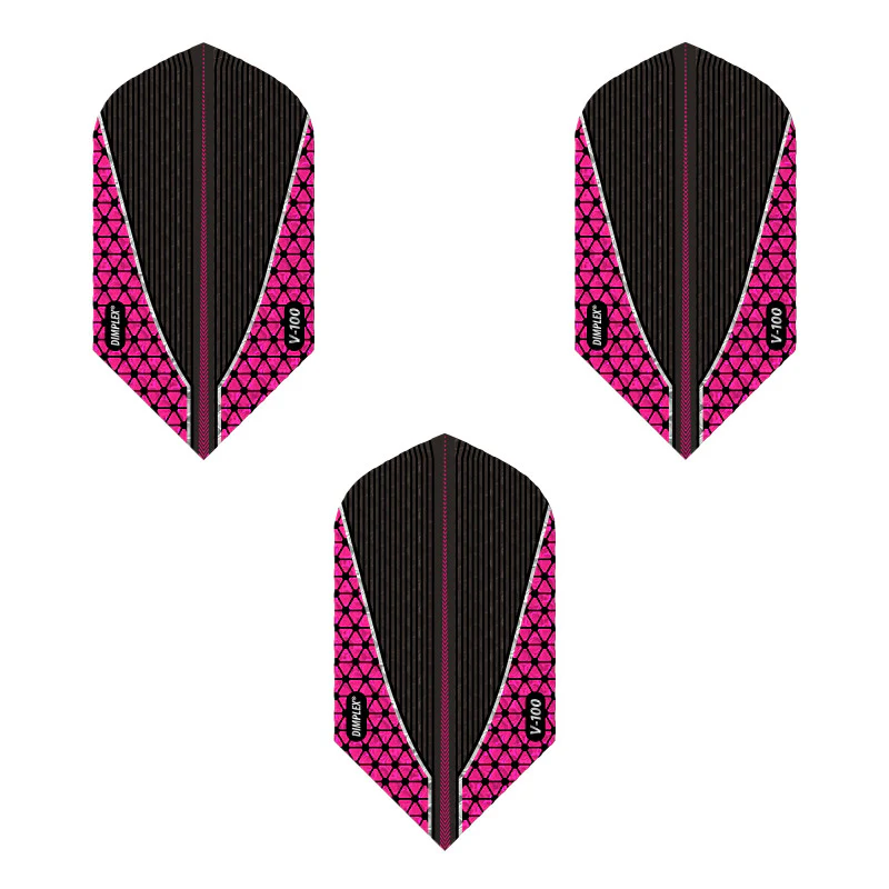 Viper Dimplex Dart Flights Slim Metallic Pink V-100 Series - Image 3